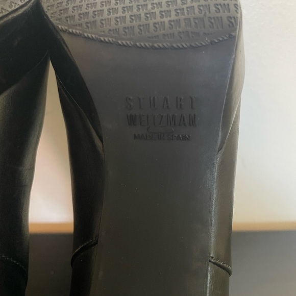 Stuart Weitzman Swell leather Black booties - Picture 6 of 6